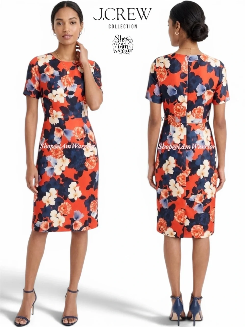 J.Crew Collection sunset garden silk blend midi dress *shop@iamwarrior